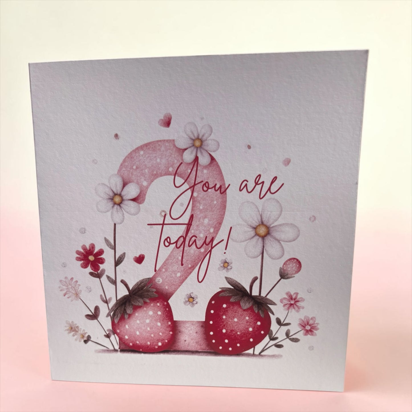 Personalised Strawberry Number Birthday Card | Ages 1–9