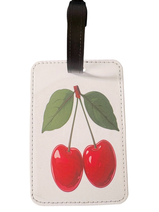 Cherry Luggage Tag – Cute Fruit Design Travel Accessory