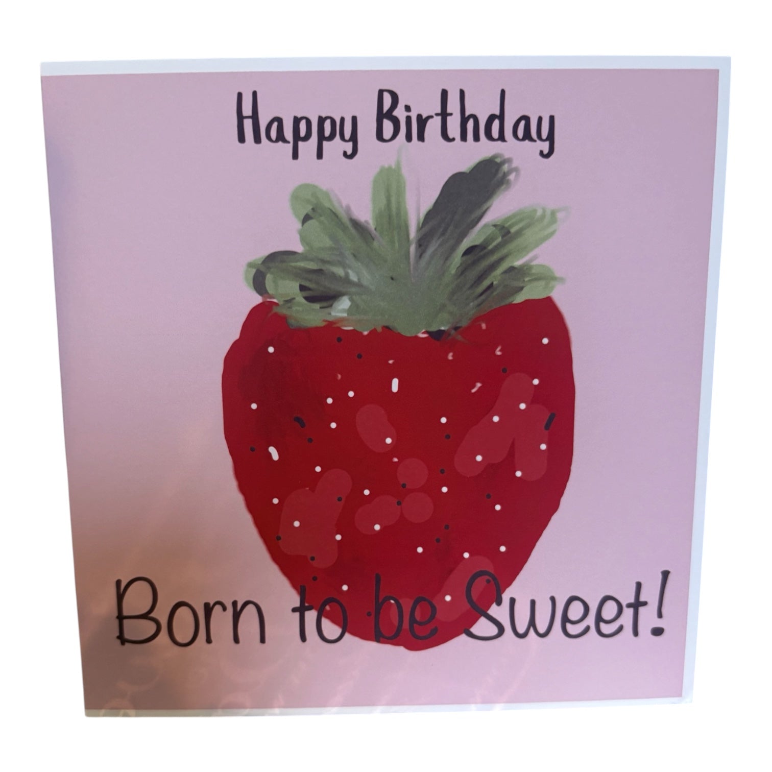 Handmade Strawberry Birthday Card – Born to Be Cute
