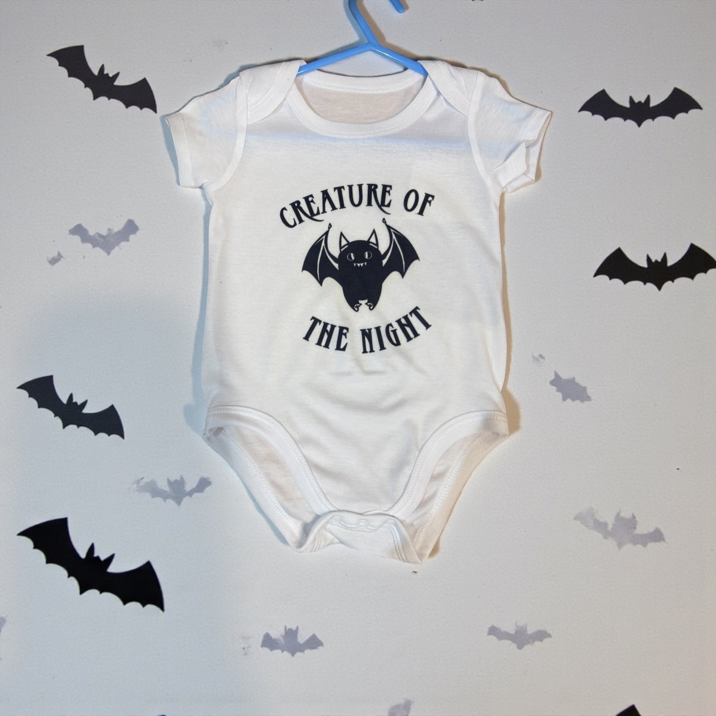 Gothic Baby Grow | 'Creature of the Night' | Cute Bat Design | 4 Sizes