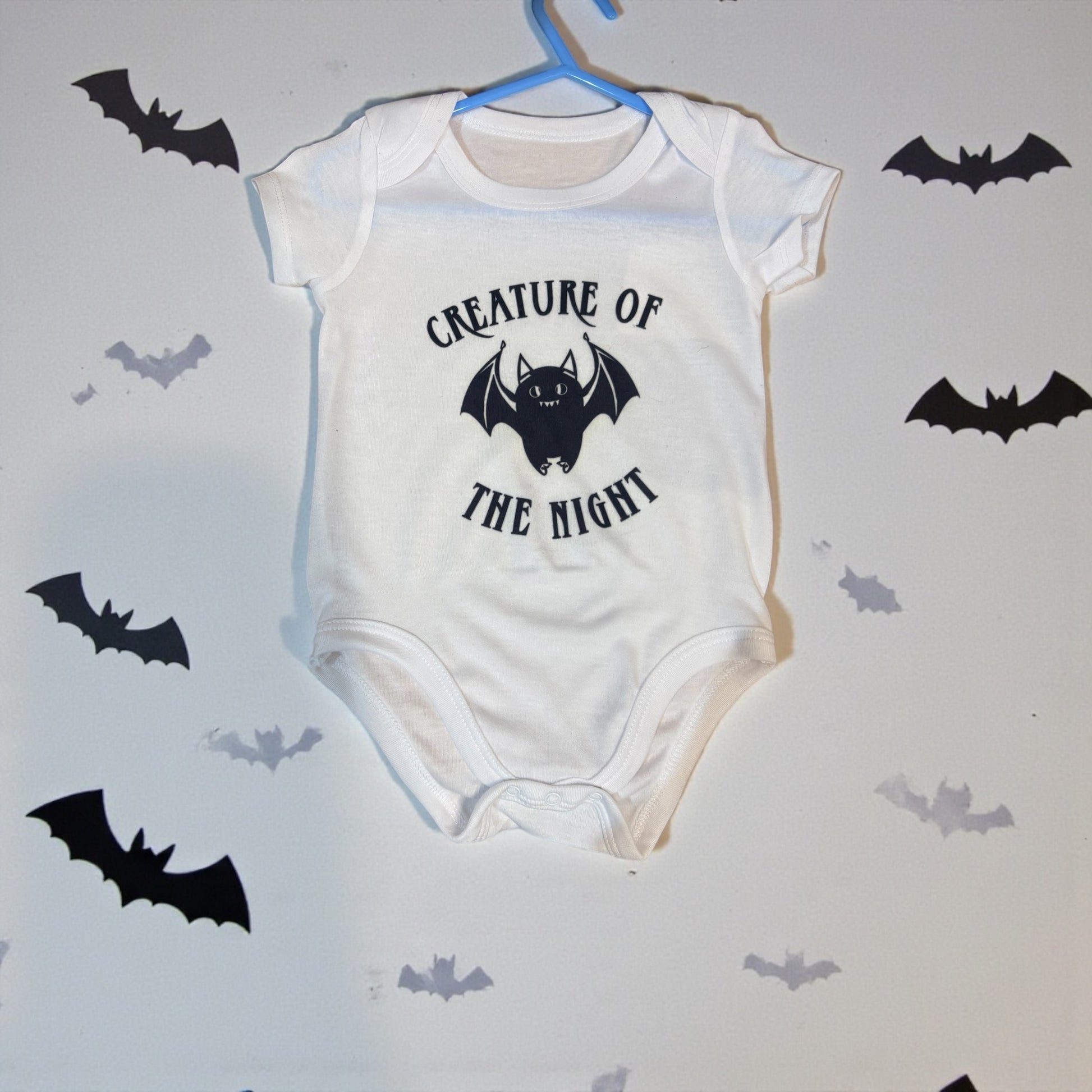 Gothic Baby Grow | 'Creature of the Night' | Cute Bat Design | 4 Sizes