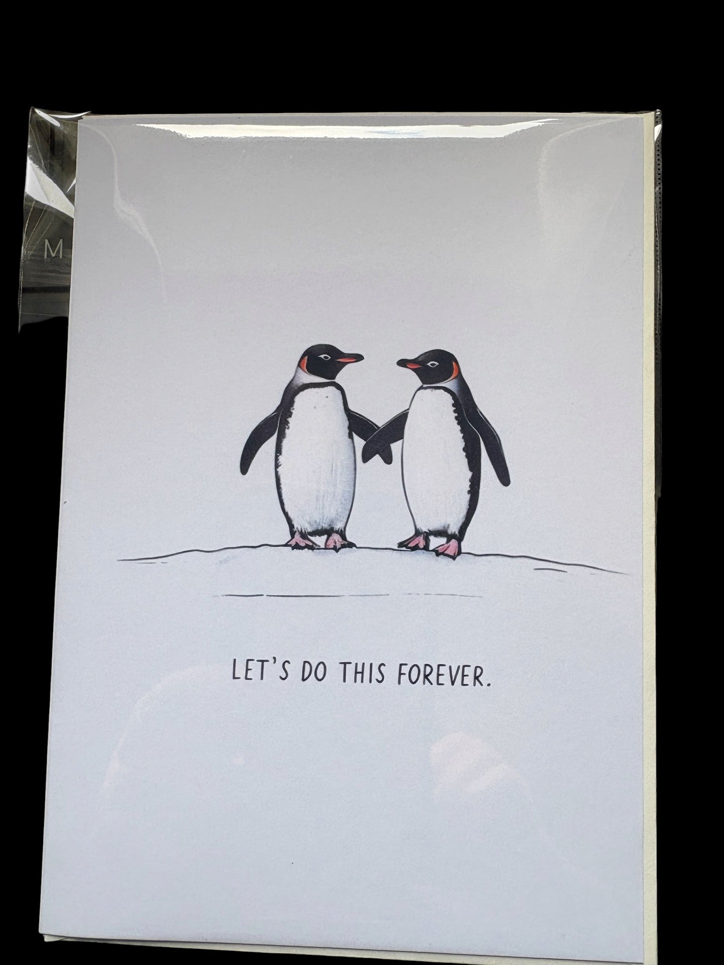Penguin Anniversary Card | 'Let's Do This Forever' | A5 Blank Inside