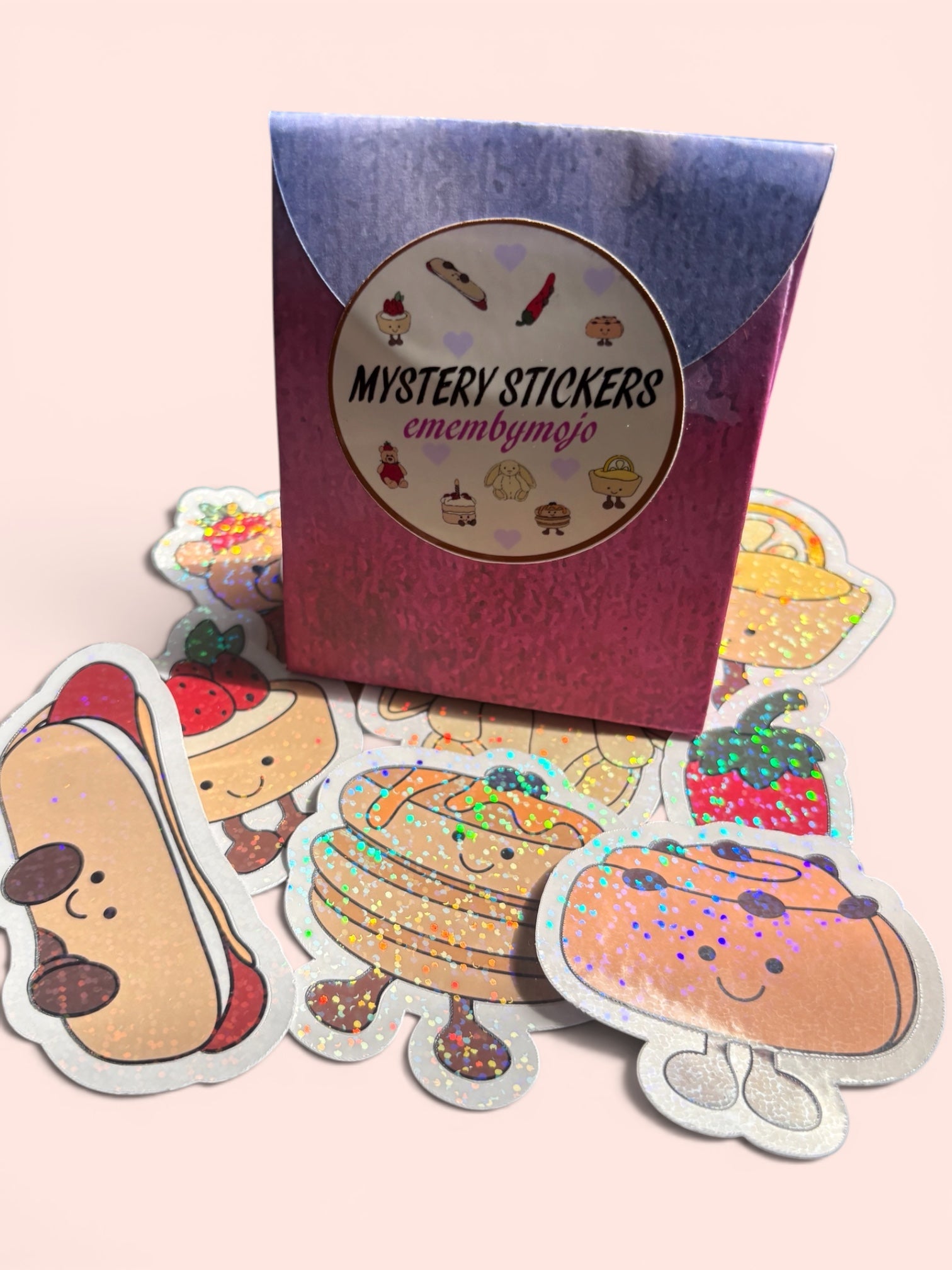 Mystery Plushie Sticker Bundle | Waterproof & Glitter Laminated | Choose Your Size