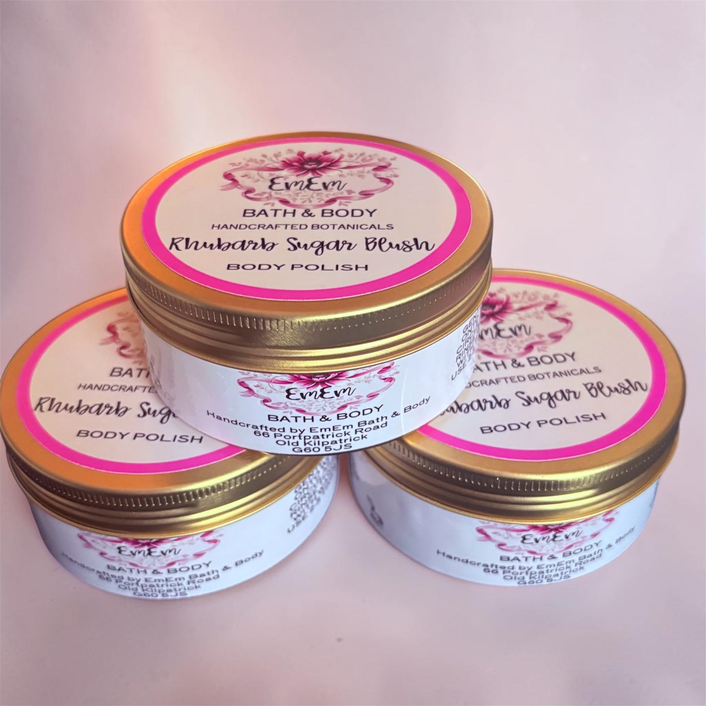 Rhubarb Sugar Blush – Handmade Sugar Scrub 250ml