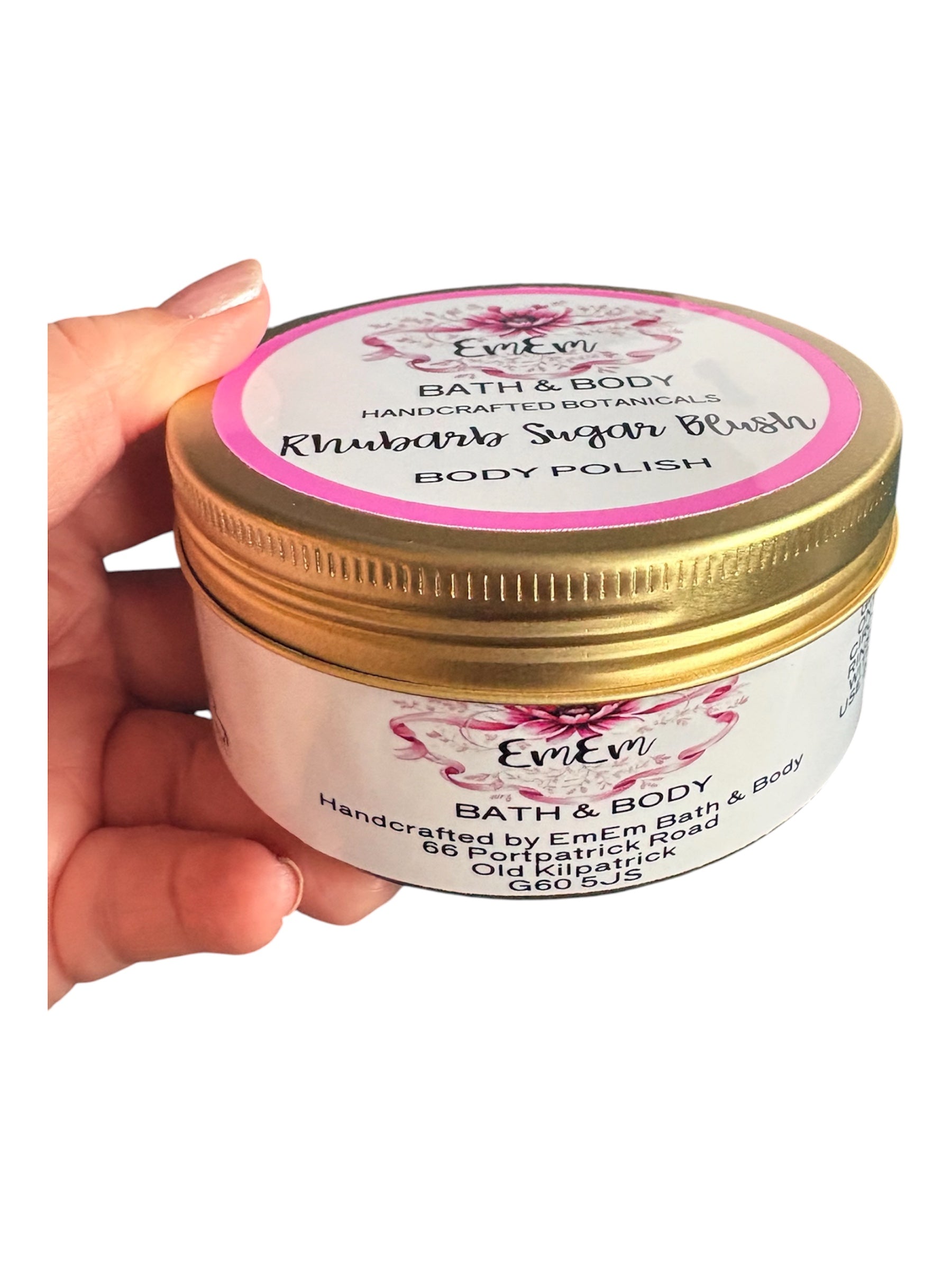 Rhubarb Sugar Blush – Handmade Sugar Scrub 250ml