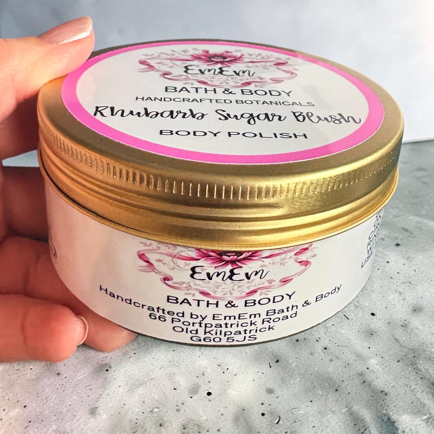 Rhubarb Sugar Blush – Handmade Sugar Scrub 250ml
