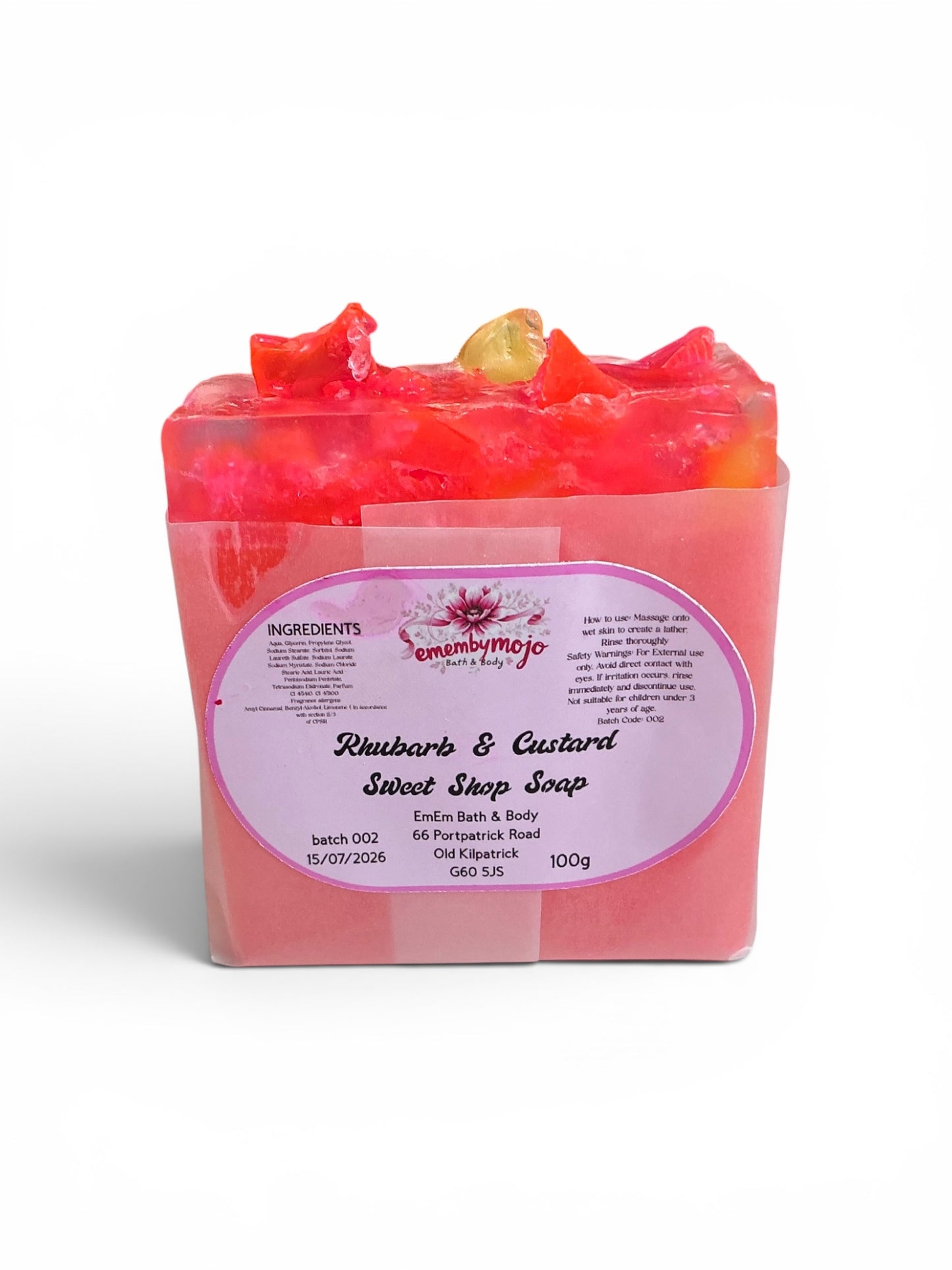 Rhubarb & Custard Sweet Shop Soap | Handmade Bar ~100g
