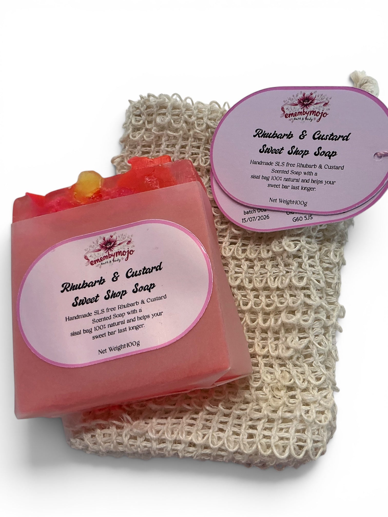 Rhubarb & Custard Sweet Shop Soap | Handmade Bar ~100g