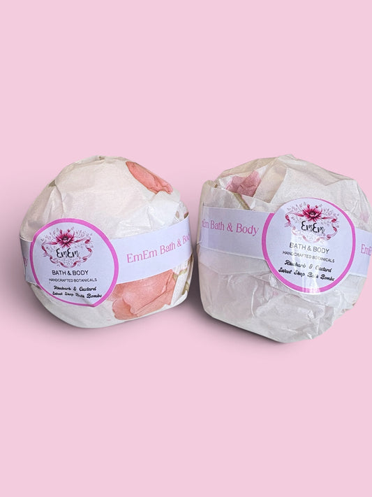 Handmade Rhubarb & Custard Bath Bomb