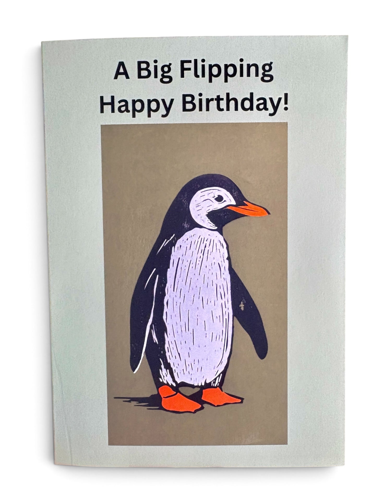 Personalised Penguin Happy Birthday A6 Card