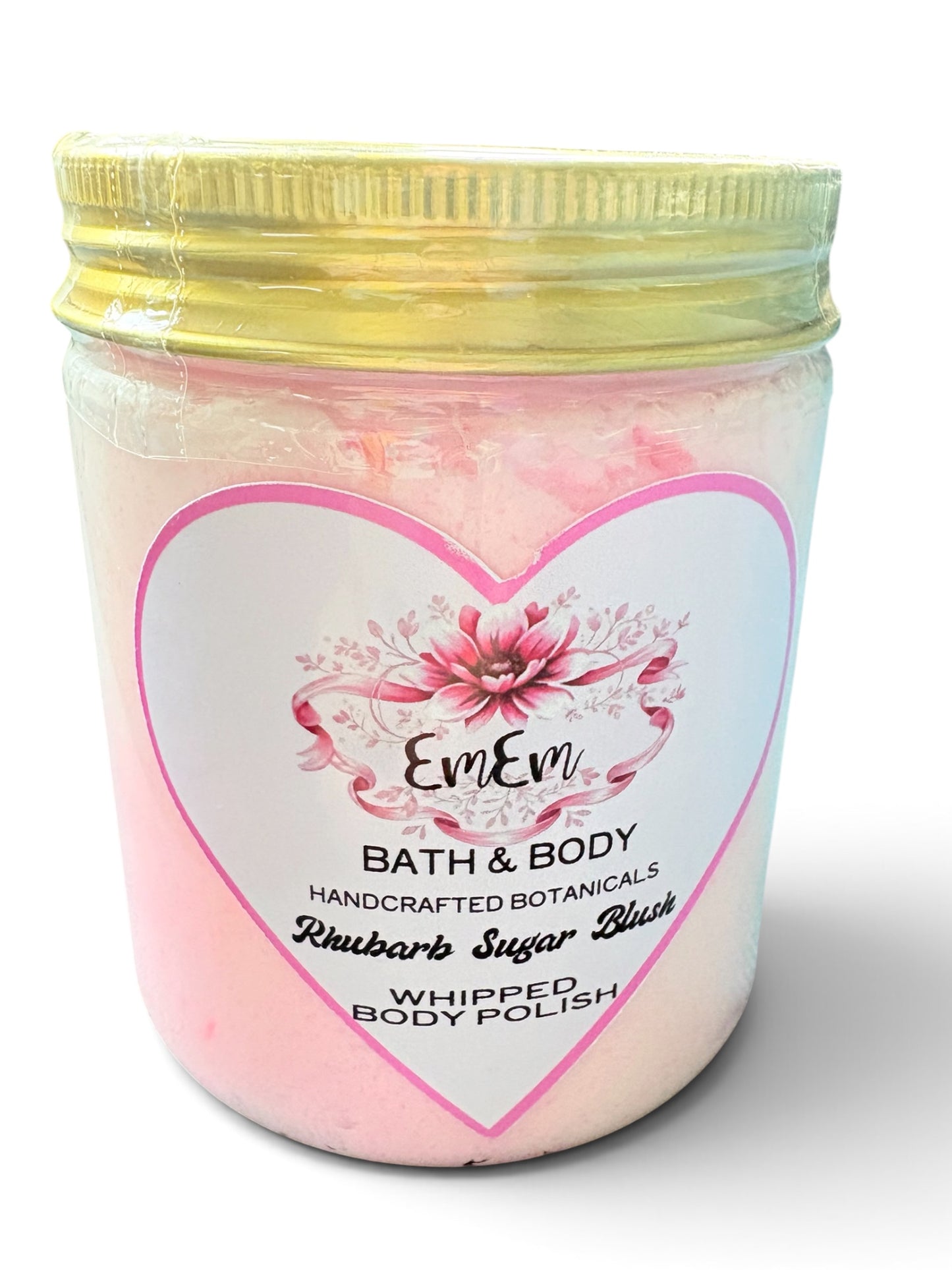 Rhubarb Sugar Blush | Whipped Body Scrub | Rhubarb & Custard Scent | 250ml