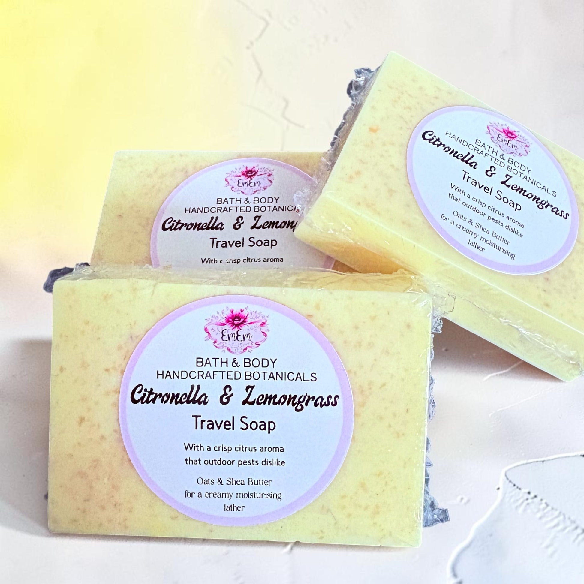 Citronella & Lemongrass Travel Soap | Shea Butter & Oats | 100g
