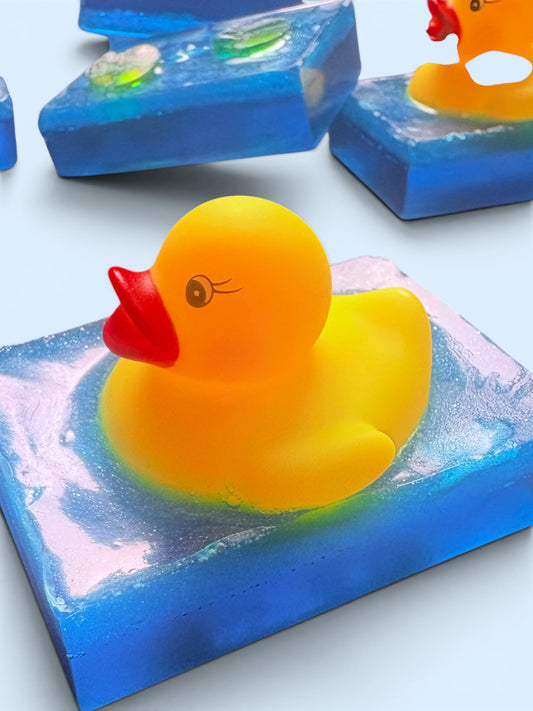 Emembymojo Strawberry Scented Kids Soap with Embedded Bath Duck – Handmade & SLS Free