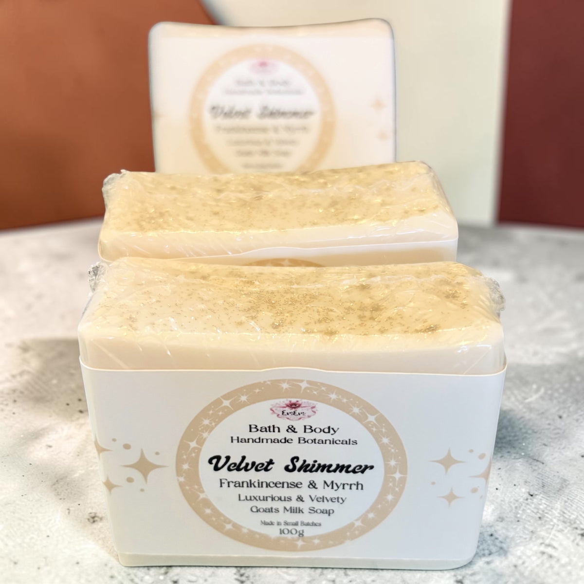 Velvet Shimmer Frankincense & Myrrh Soap Gift Box