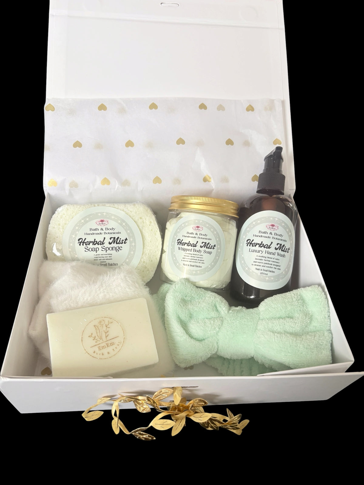 Herbal Mist Handmade Body Care Gift Box – Lavender, Rosemary & Patchouli