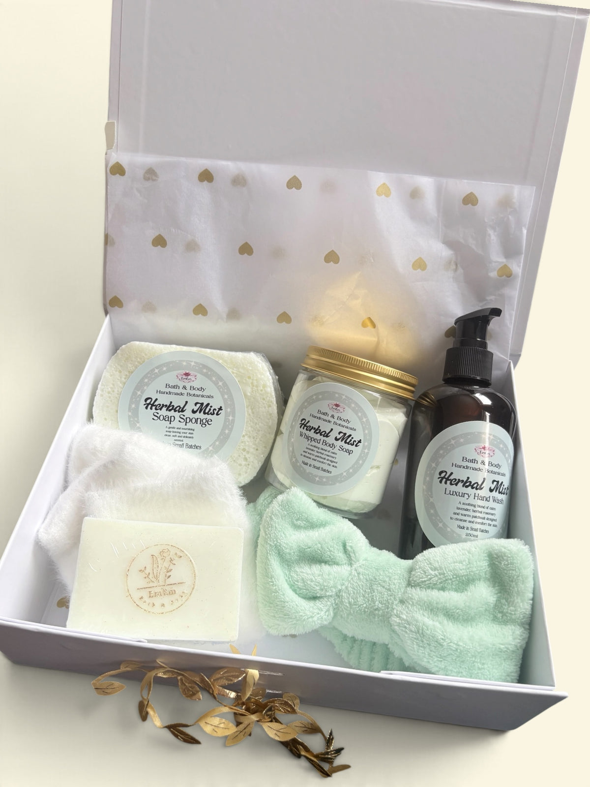 Herbal Mist Handmade Body Care Gift Box – Lavender, Rosemary & Patchouli