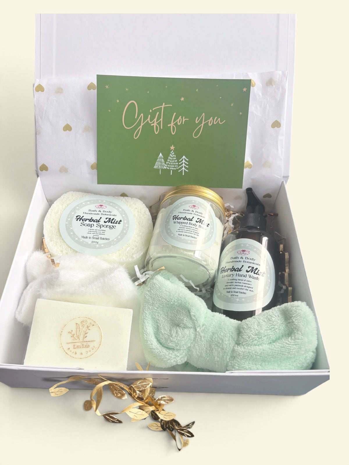 Herbal Mist Handmade Body Care Gift Box – Lavender, Rosemary & Patchouli