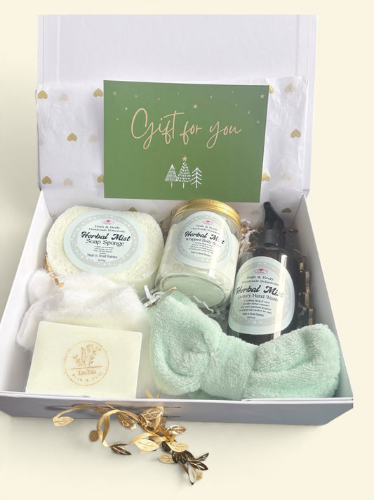 Herbal Mist Handmade Body Care Gift Box – Lavender, Rosemary & Patchouli