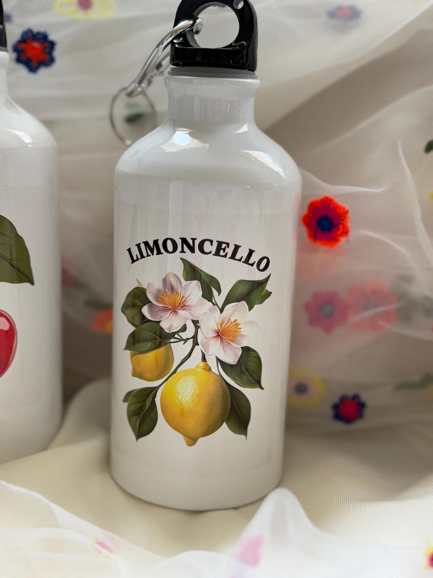 Limoncello Lemon Water Bottle - 500ml Stainless Steel with Carabiner Clip