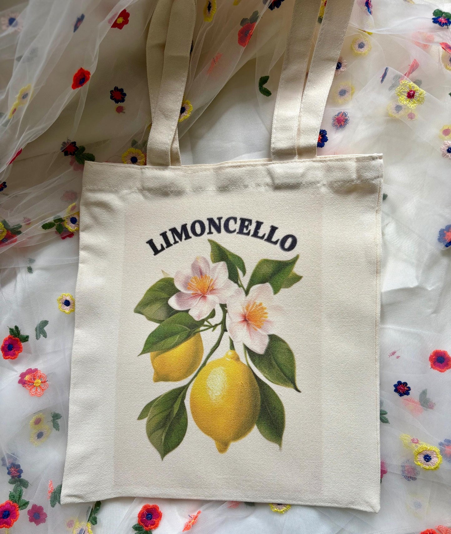 Limoncello Tote Bag: Eco-Friendly Lemon Print Shopping Bag