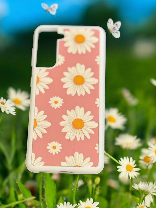 Pink Daisy Phone Case - Pastel Floral Protective Cover for All Models