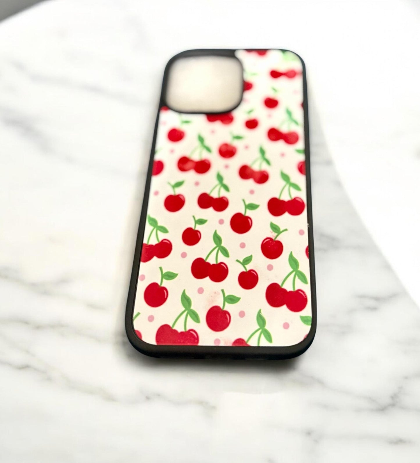 Ditsy Cherry Phone Case - Cute Glossy Protective Cover