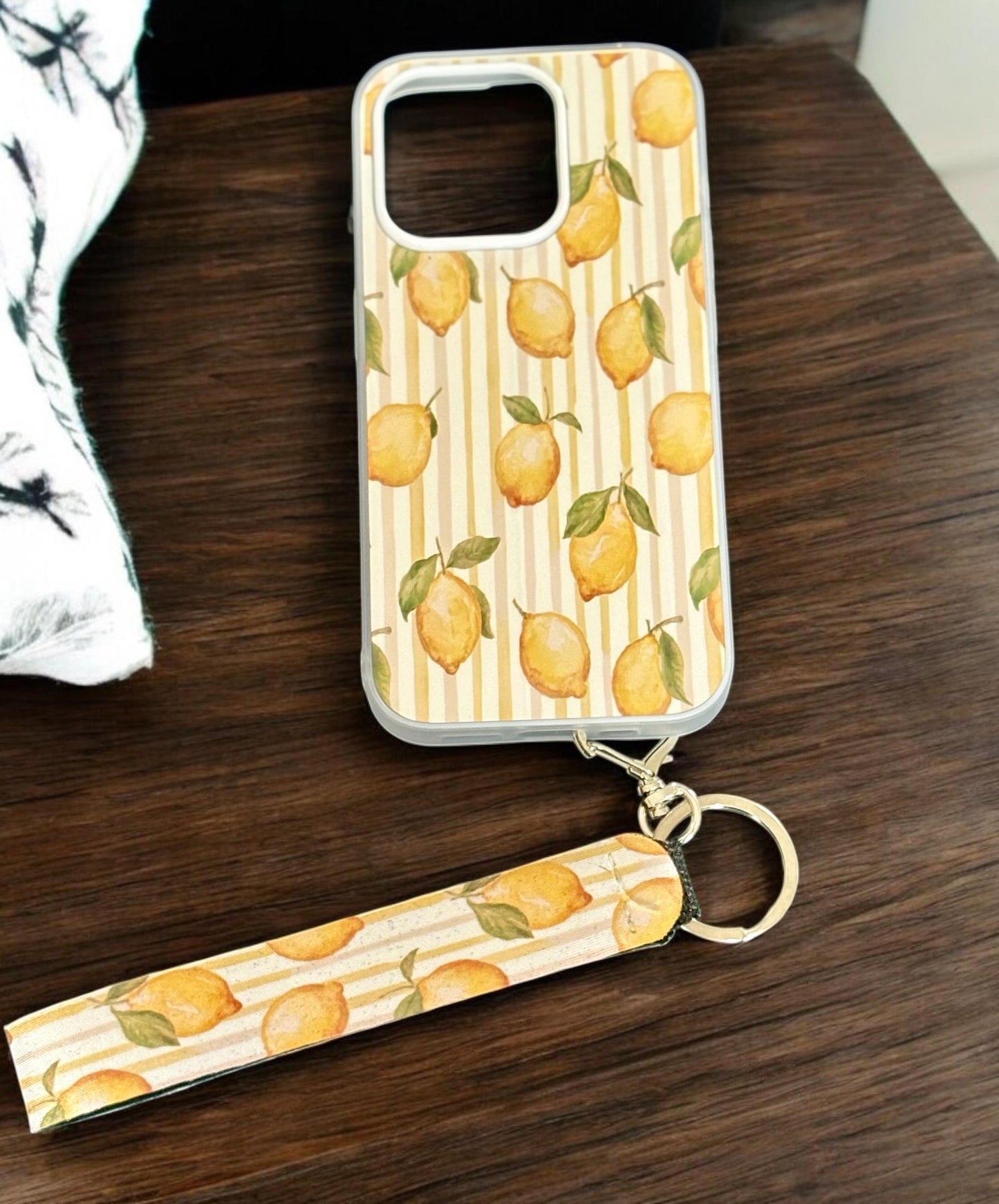 Lemon Phone Case with Wrist Chain - Summer Fruit Accessory for All Models
