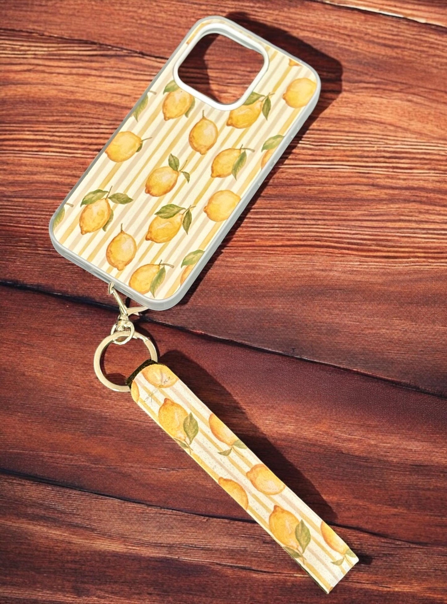 Lemon Phone Case with Wrist Chain - Summer Fruit Accessory for All Models