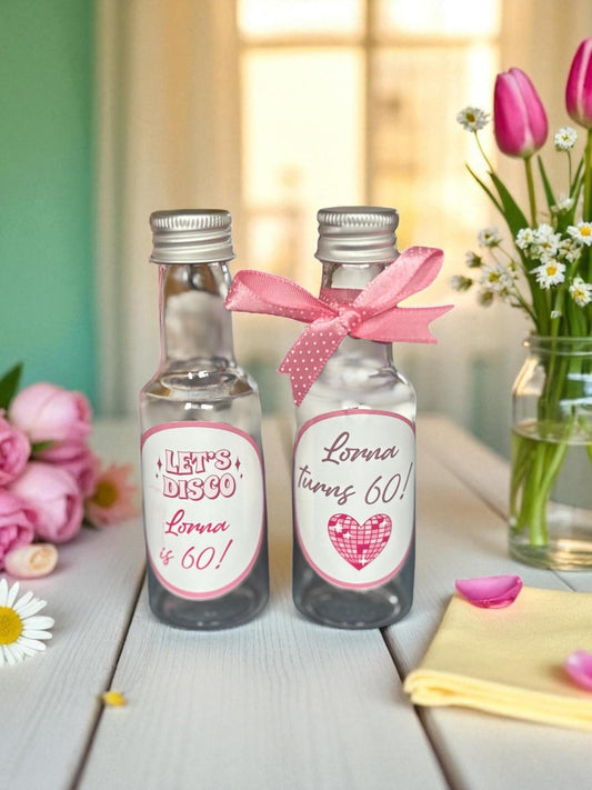 Personalised Party Favour Shot Bottles & Drink Pouches - Celebration Gifts