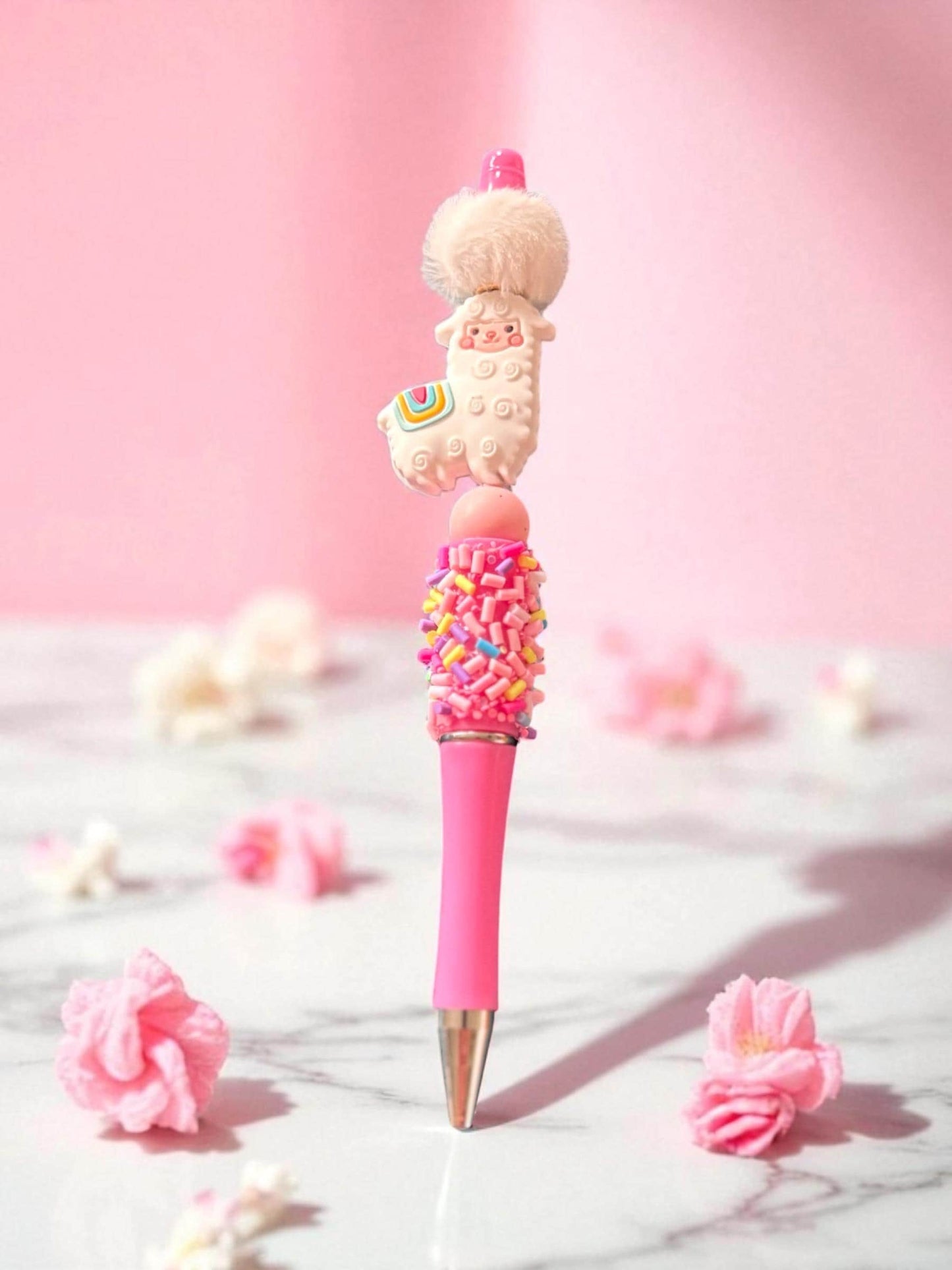 Silicon Bead Pen - Cute Beaded Charm Pens for School & Stationery