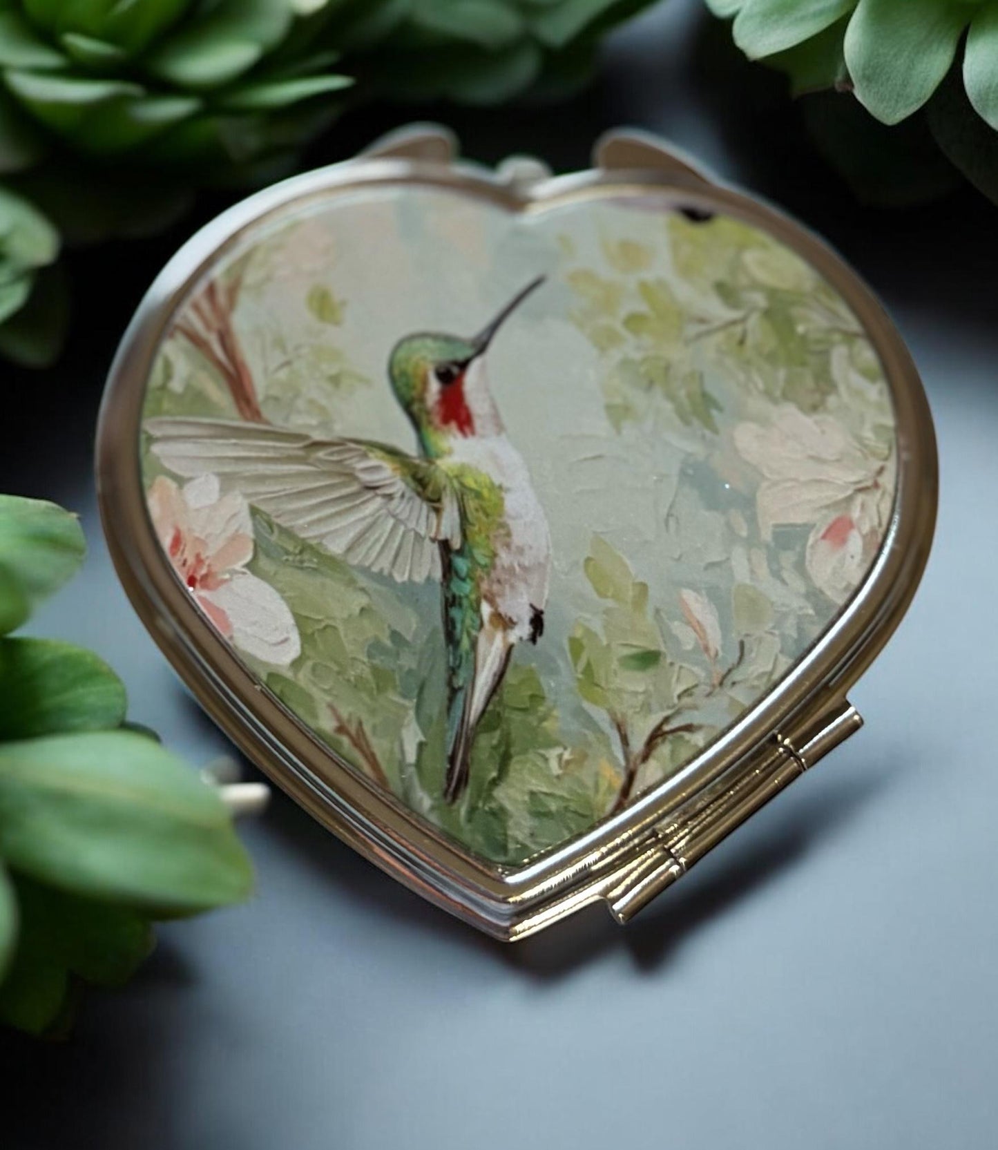 Hummingbird Compact Mirror - Handbag Makeup Essential