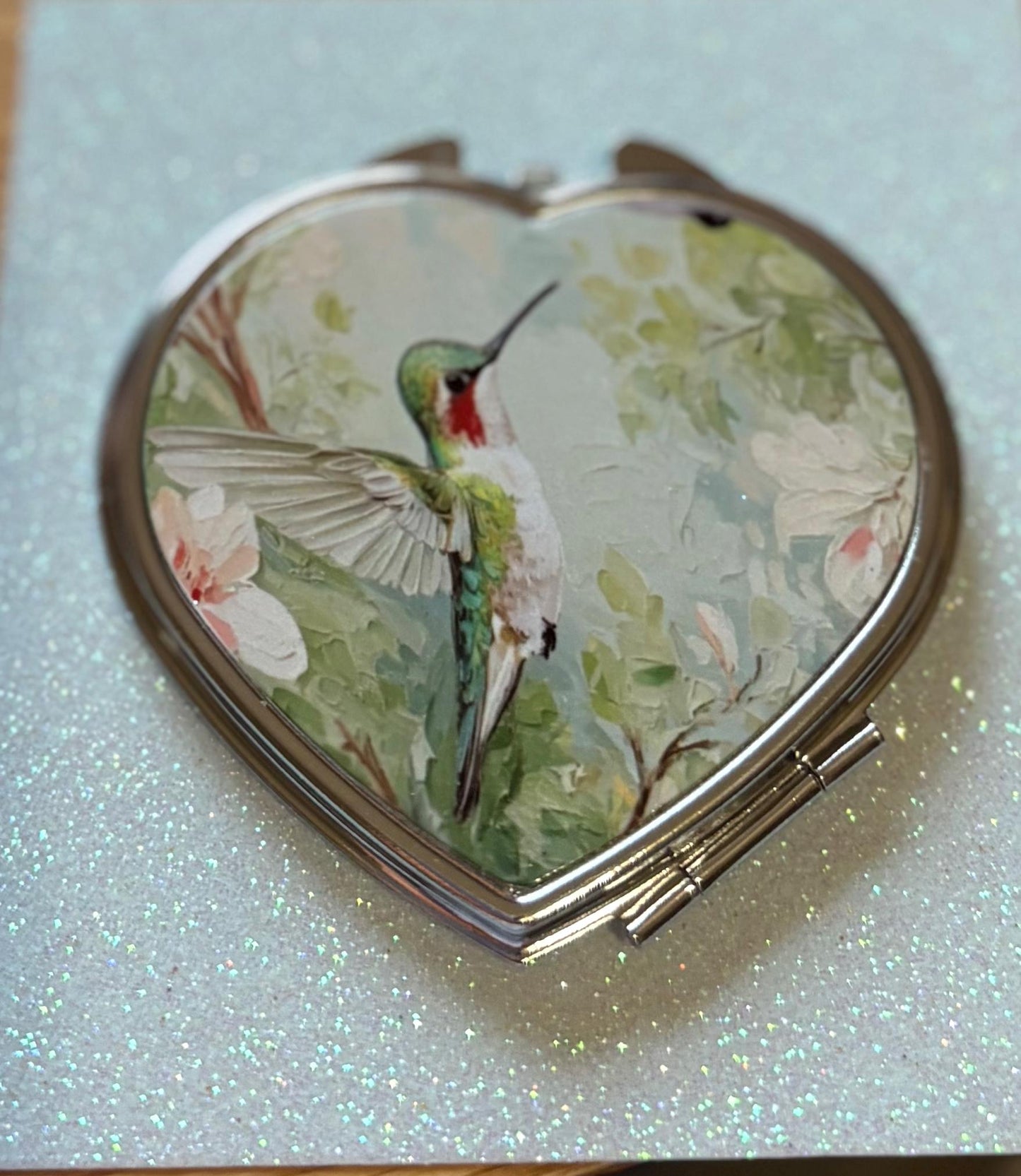 Hummingbird Compact Mirror - Handbag Makeup Essential