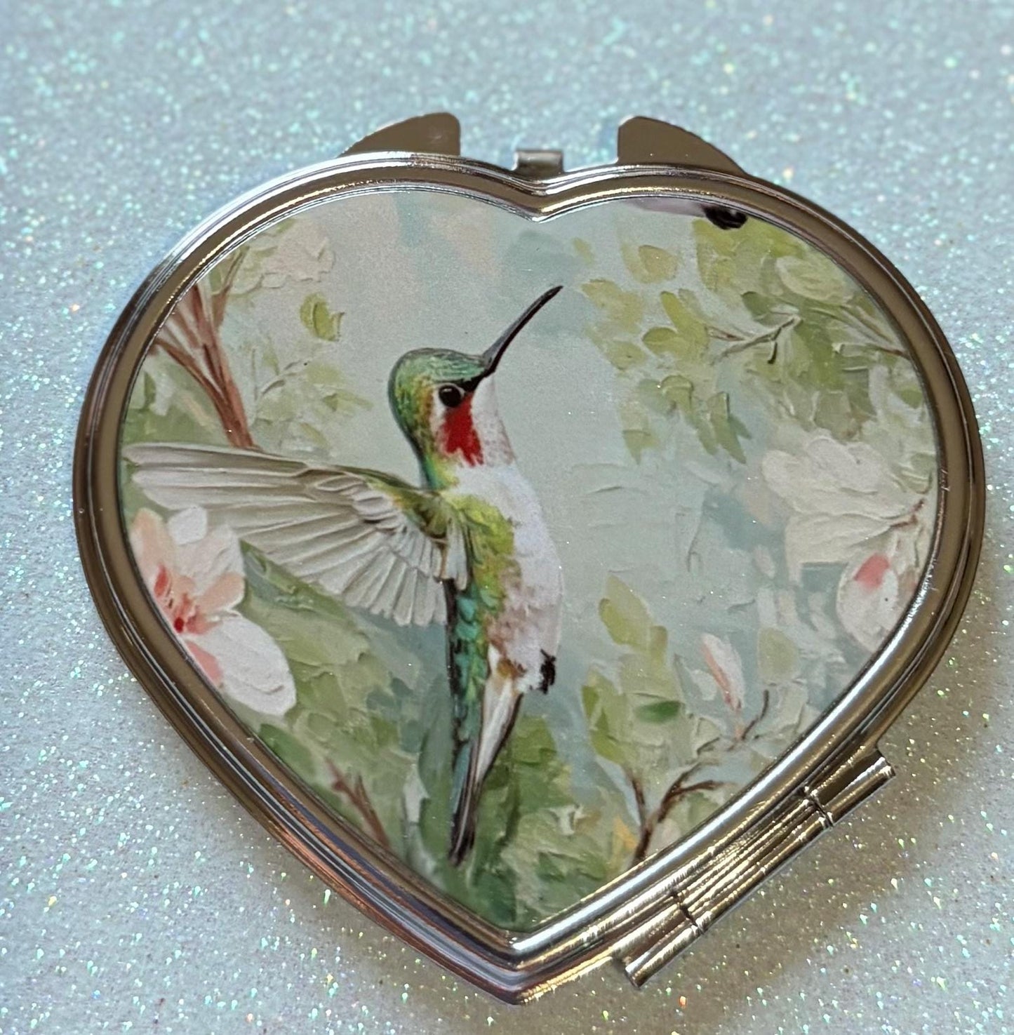 Hummingbird Compact Mirror - Handbag Makeup Essential