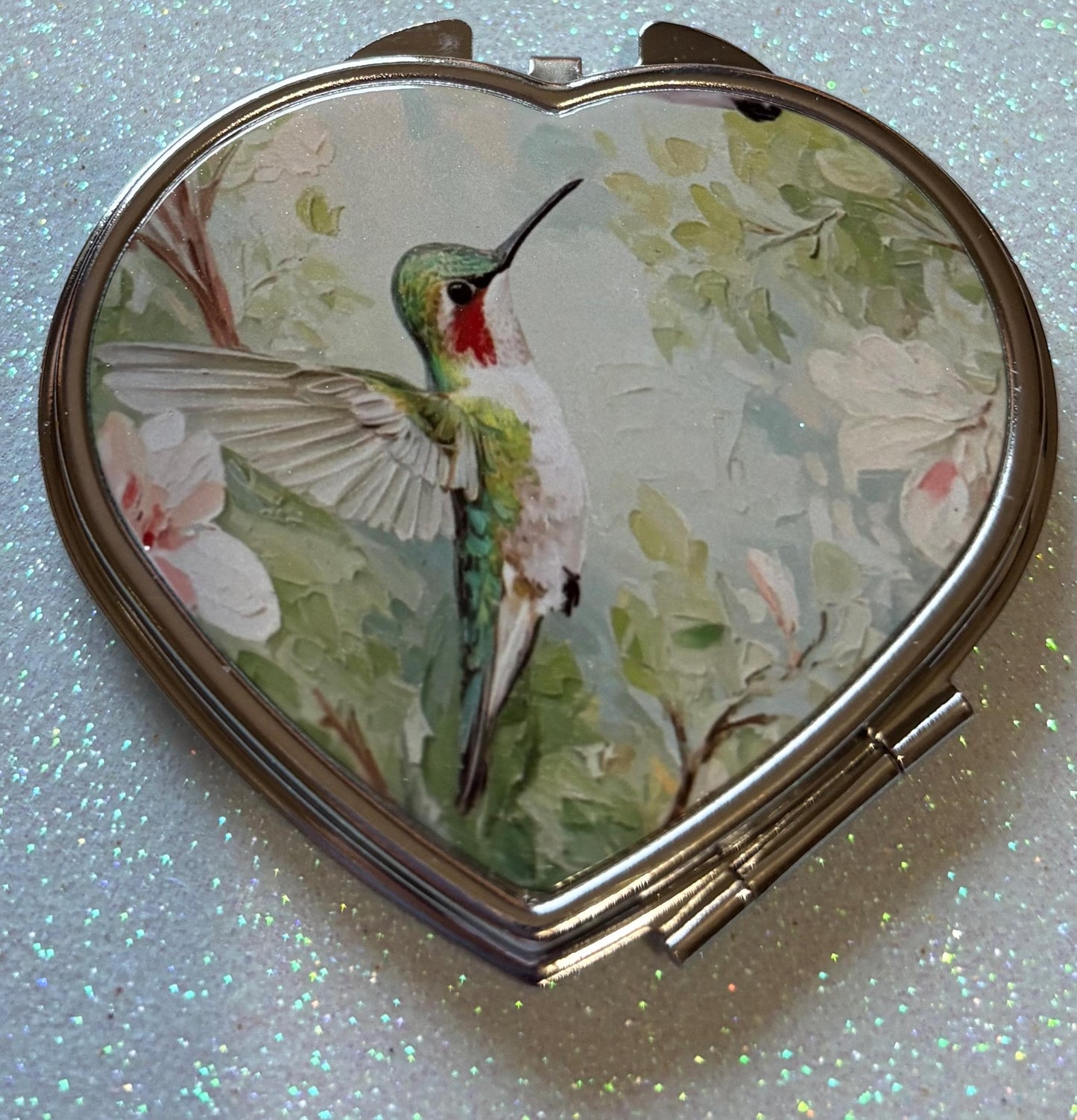 Hummingbird Compact Mirror - Handbag Makeup Essential